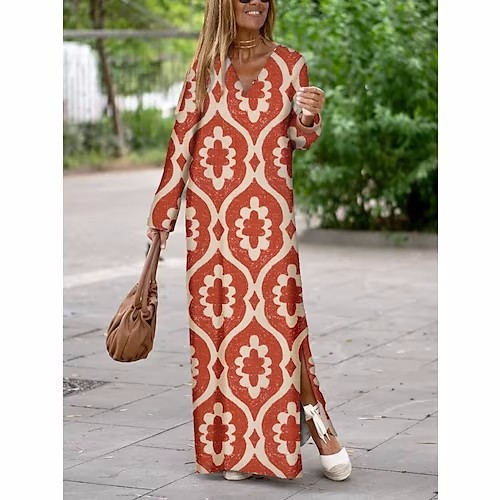 Sandra | Geometric Summer Printed Dress