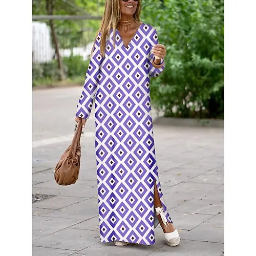 Sandra | Geometric Summer Printed Dress